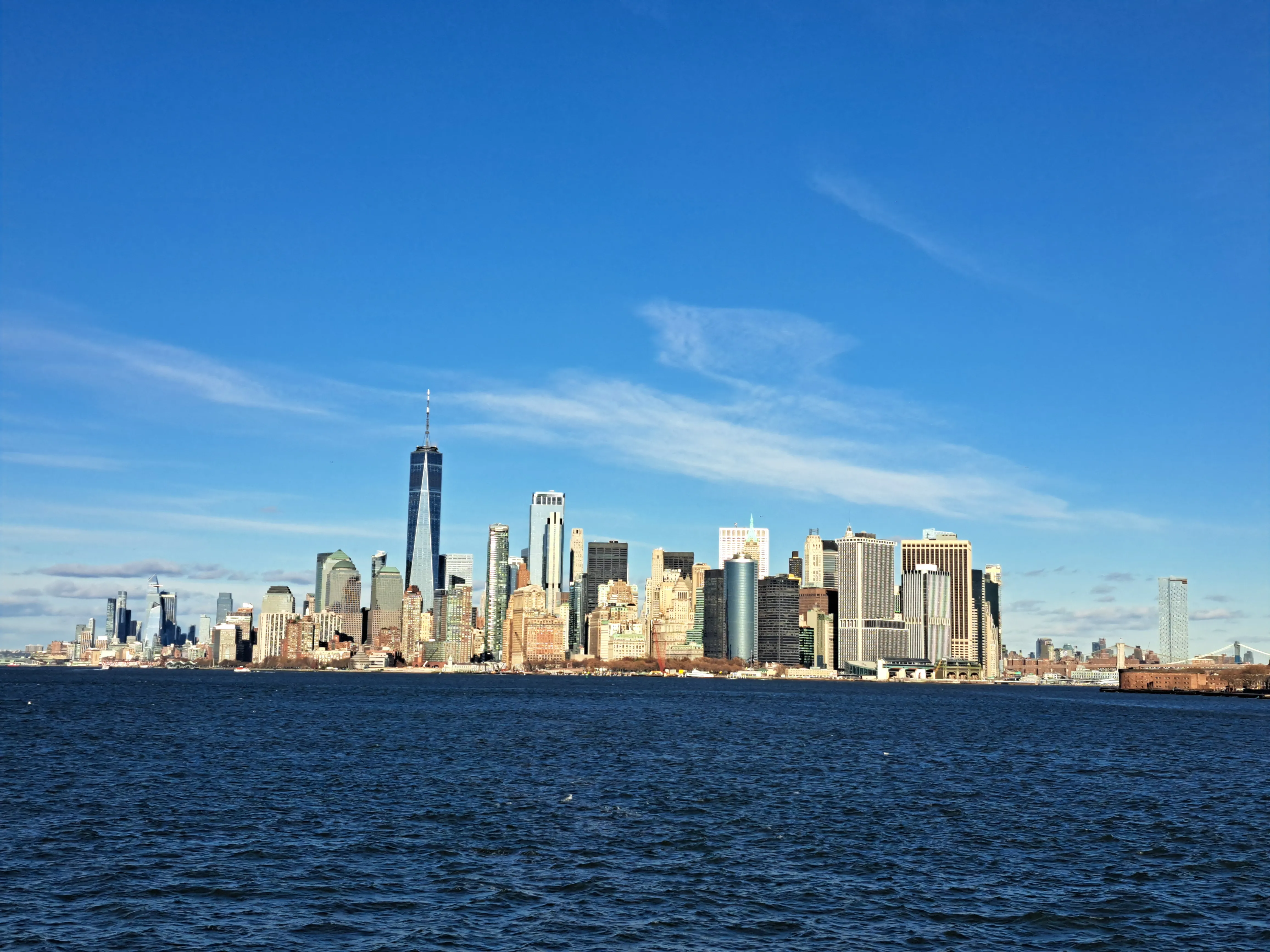 Pohľad na Manhattan z trajektu