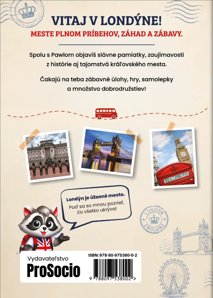 Zadná obálka knihy Pawl cestuje do Londýna